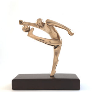 Football Player (Bronze) by Julia Godsiff